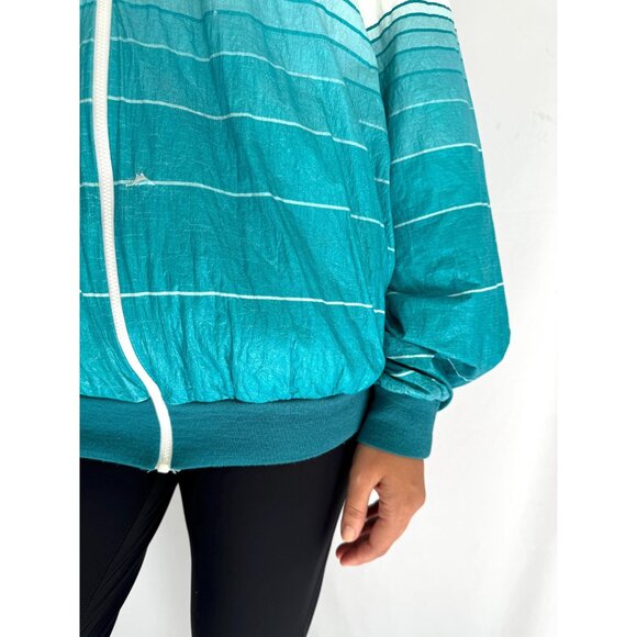 90s vintage striped tyvek unisex retro running club light windbreaker jacket - Picture 7 of 10